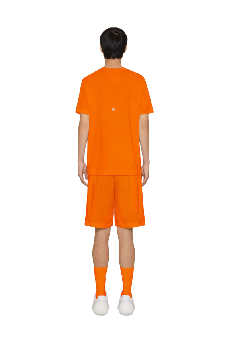 Givenchy Logo Cotton Jersey T Shirt Orange BM716R3YCN