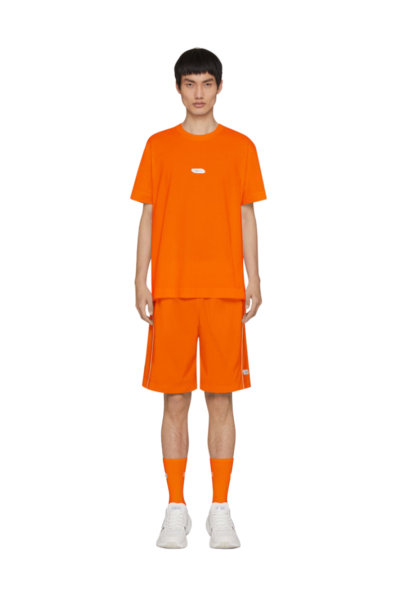 Givenchy Logo Cotton Jersey T Shirt Orange BM716R3YCN