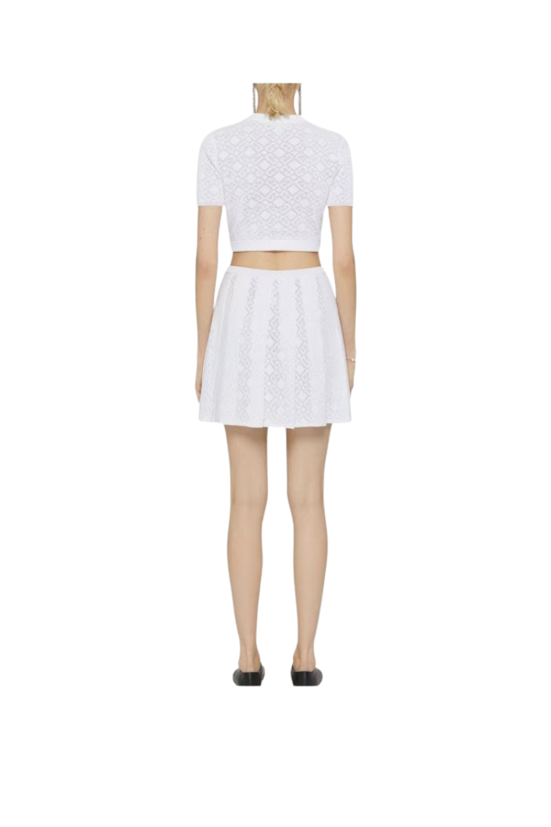 Givenchy Short Pleated Skirt White BW40XW4ZPN