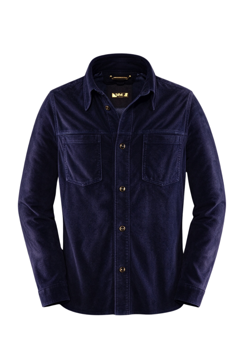 MooRER BOBBIO-URG Long Sleeve Shirt Blu