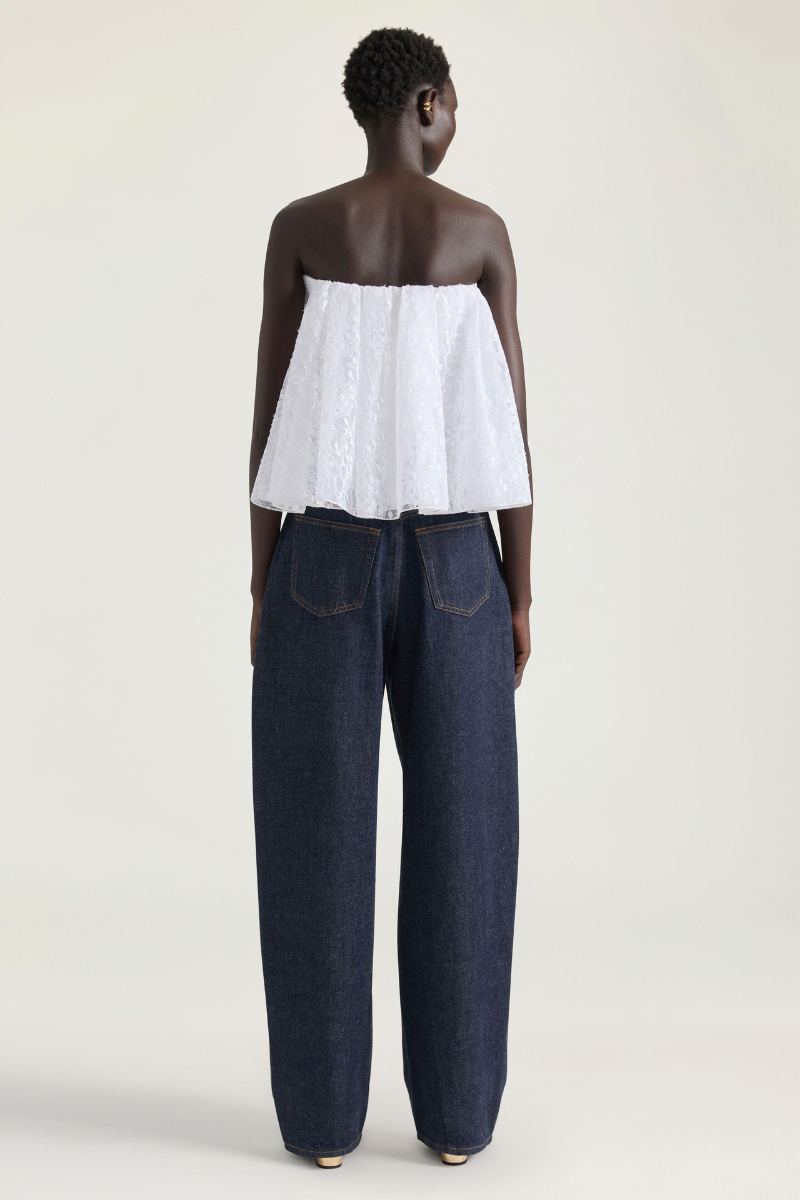 Givenchy Cape Back Bustier Top-White
