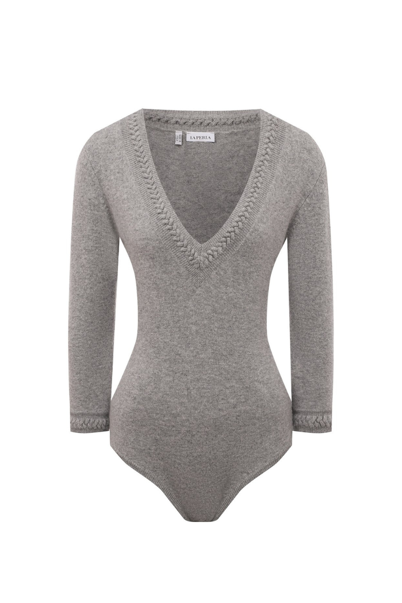 La Perla Wool Bodysuit in Grey