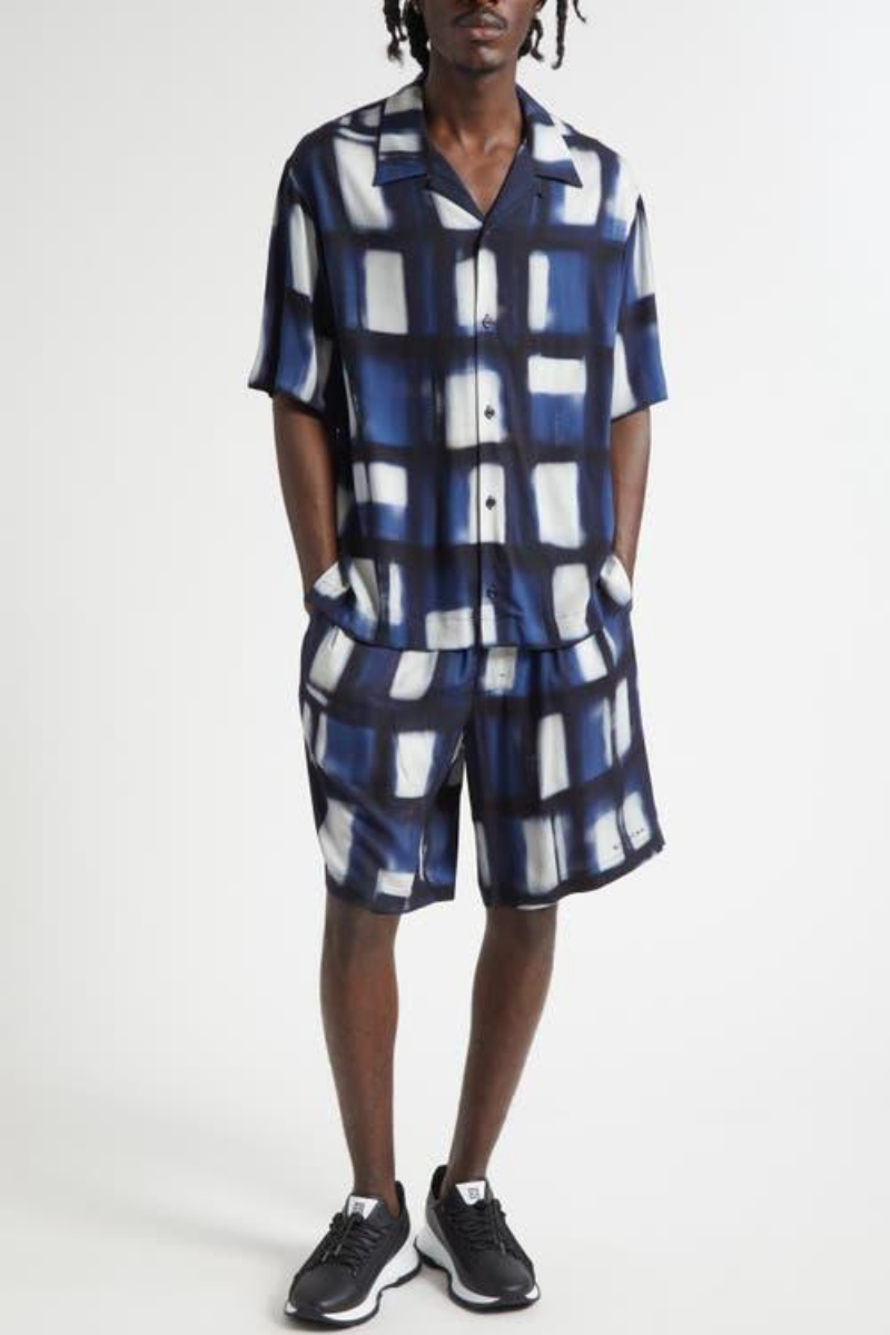 Givenchy Elasticated Belt Short-Dark Blue