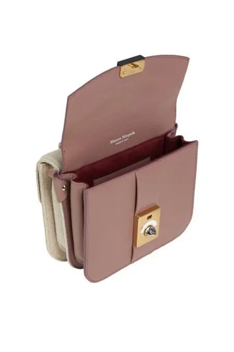 Maison Margiela Woman Flap Bag With Detachable Shoulder Strap Mauve