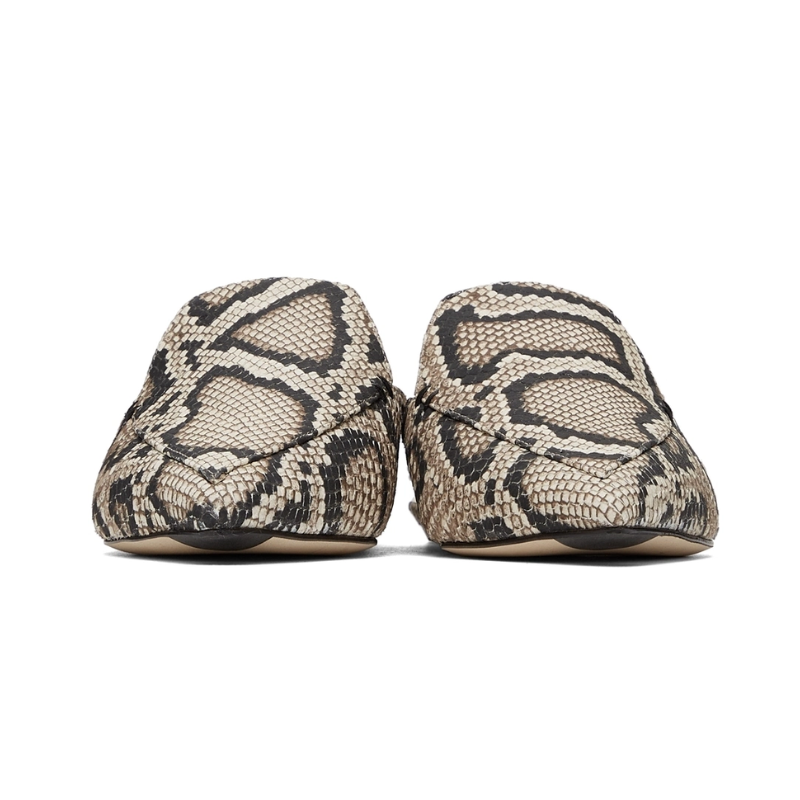 Womens | Nicholas Kirkwood Beya Snake-Embossed Mule Black/Natural