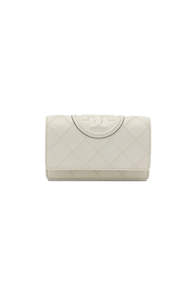 Tory Burch Fleming Chain Wallet Light Cream 138853-251