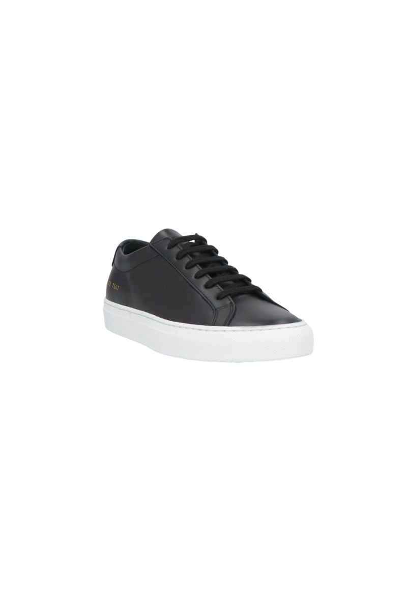 Common Projects Or. Achil Low White Sole Womens 3805-Black