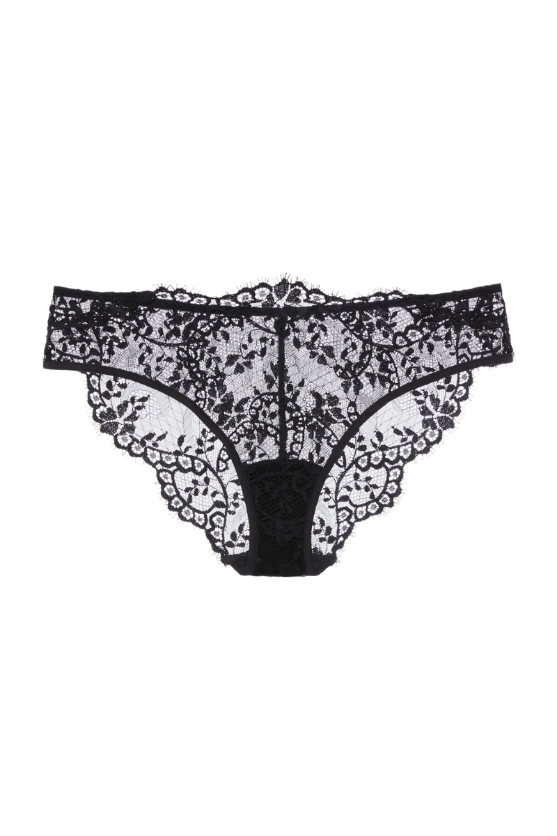 La Perla Black Leavers Lace Medium Briefs