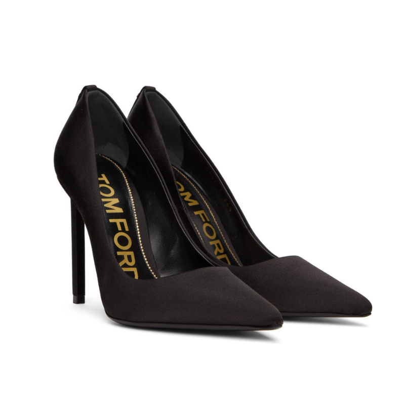 Womens | TOM FORD T Screw Pumps Black Satin