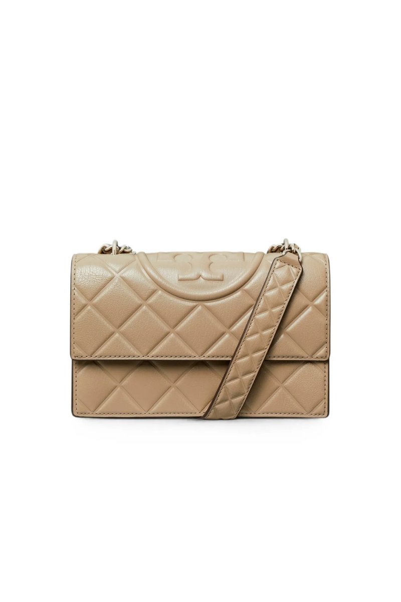 Tory Burch Fleming Small Convertible Shoulder Bag Cement 164800-022