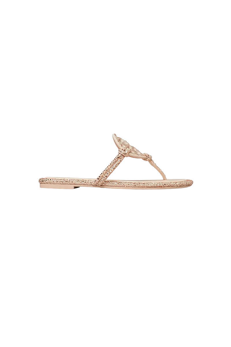 Tory Burch Miller Knotted Pave Rose Silk 167364-650