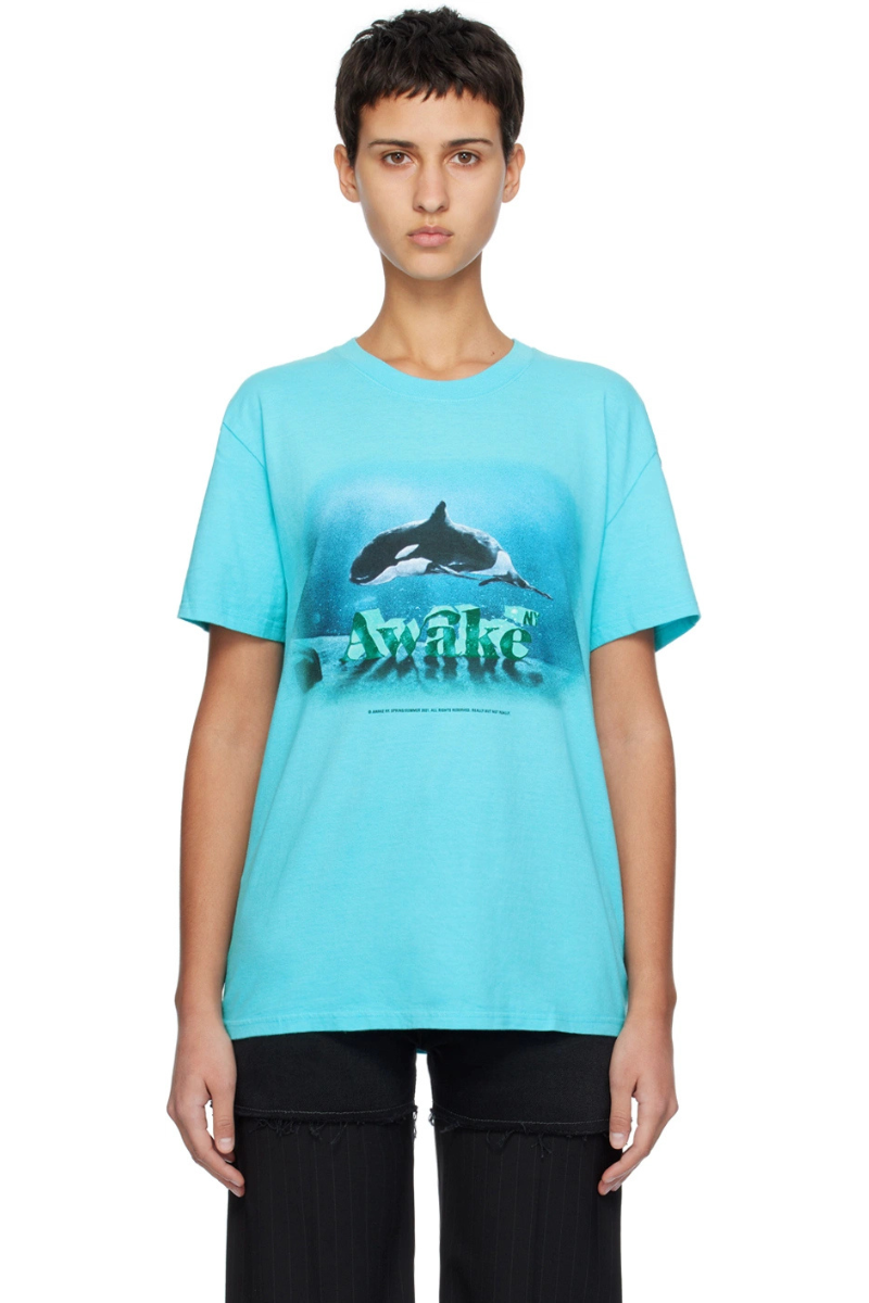 Awake NY Unisex Blue Orca T-Shirt