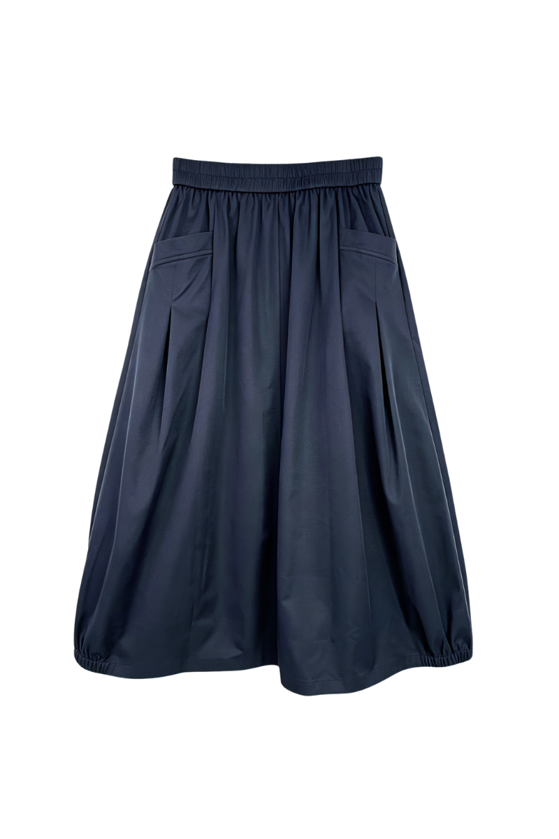Max Simple Balloon Hem Cargo Skirt Navy MSSG263016N