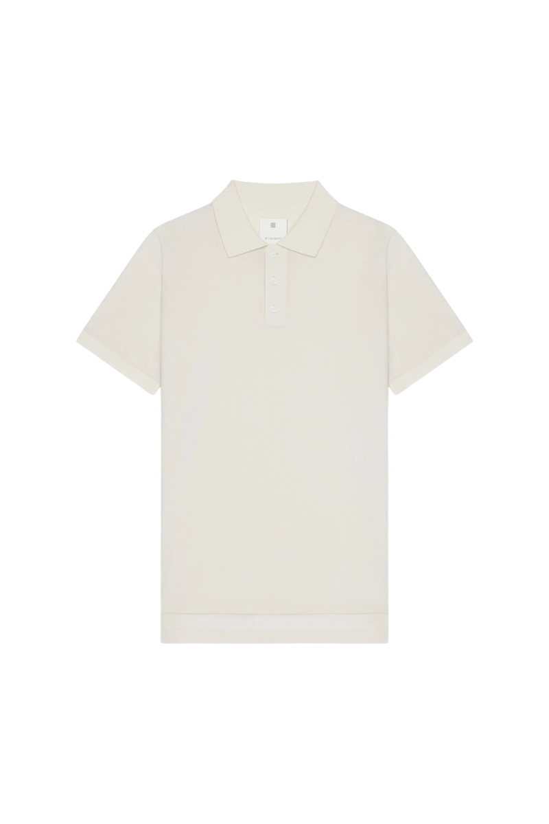 Givenchy Short Sleeve Cotton-Silk Polo Shirt