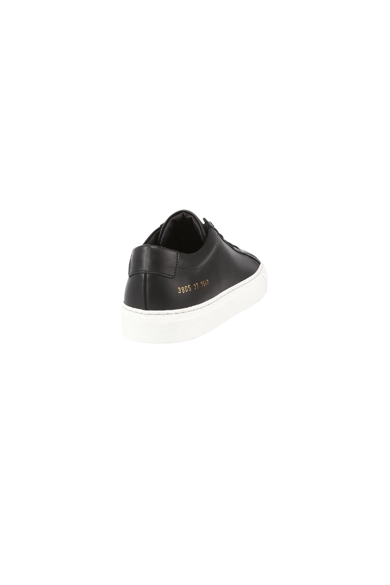 Common Projects Or. Achil Low White Sole Womens 3805-Black