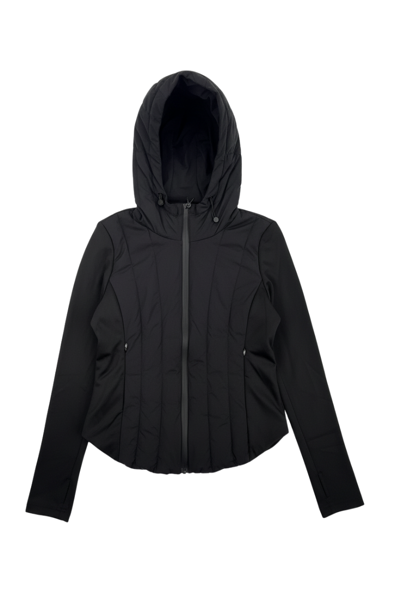 Max Simple Athletic Tailored Puffer _Black