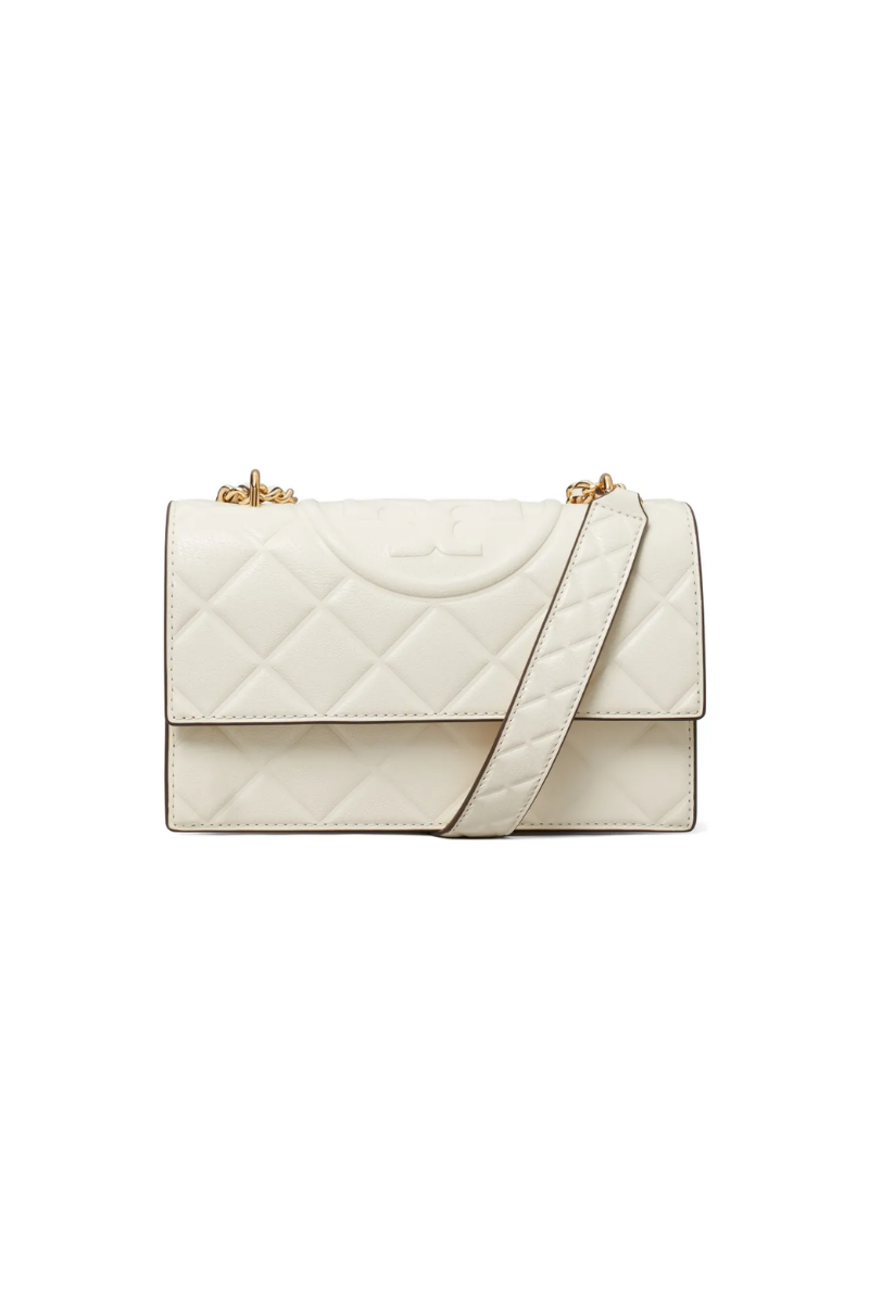 Tory Burch Fleming Small Convertible Shoulder Bag Light Cream 164800-251