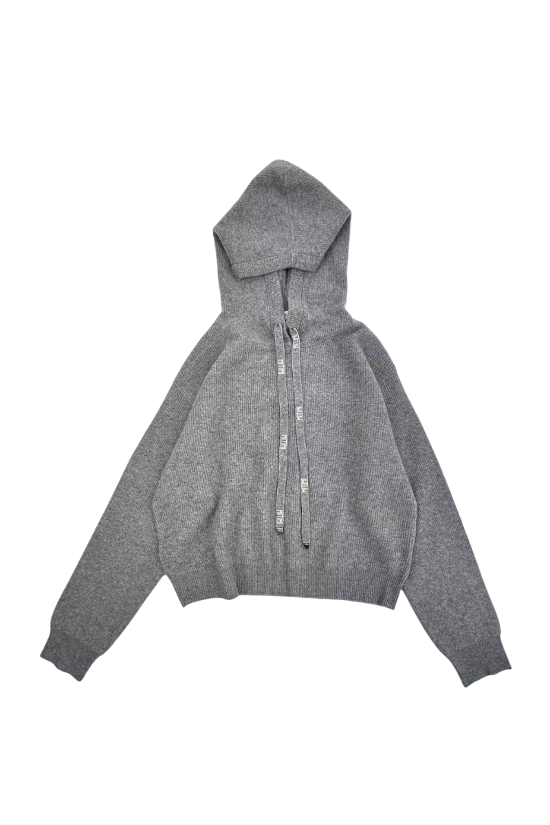 Max Simple Hooded Wool Pullover_Grey