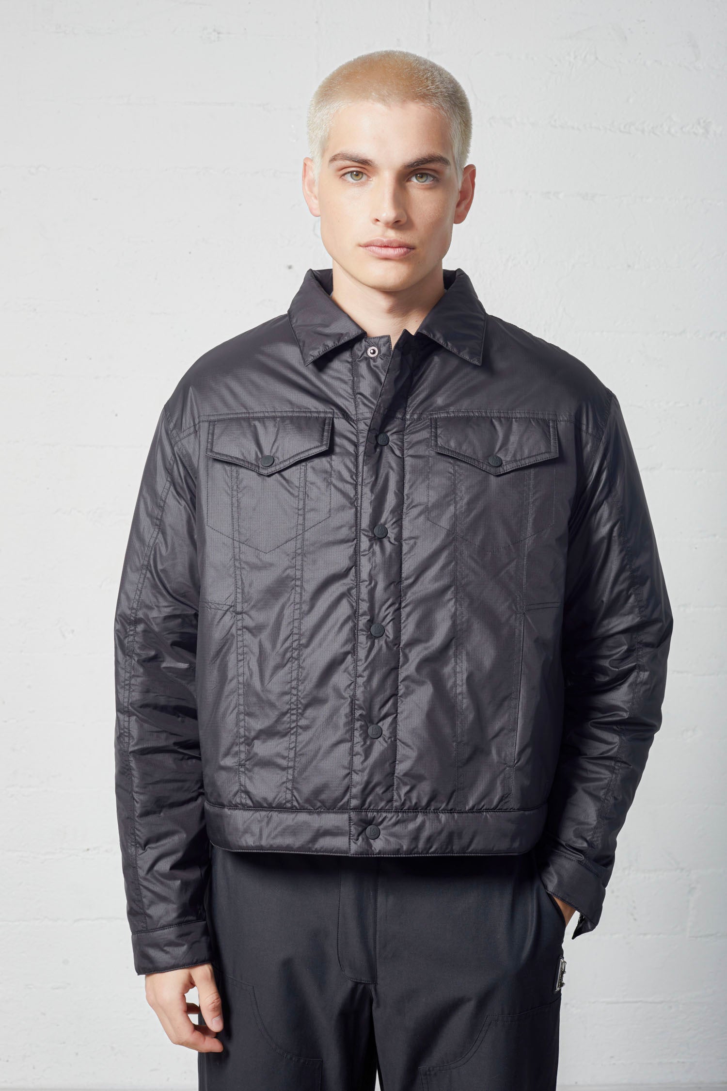 Aphelion Padded Nylon Trucker Jacket