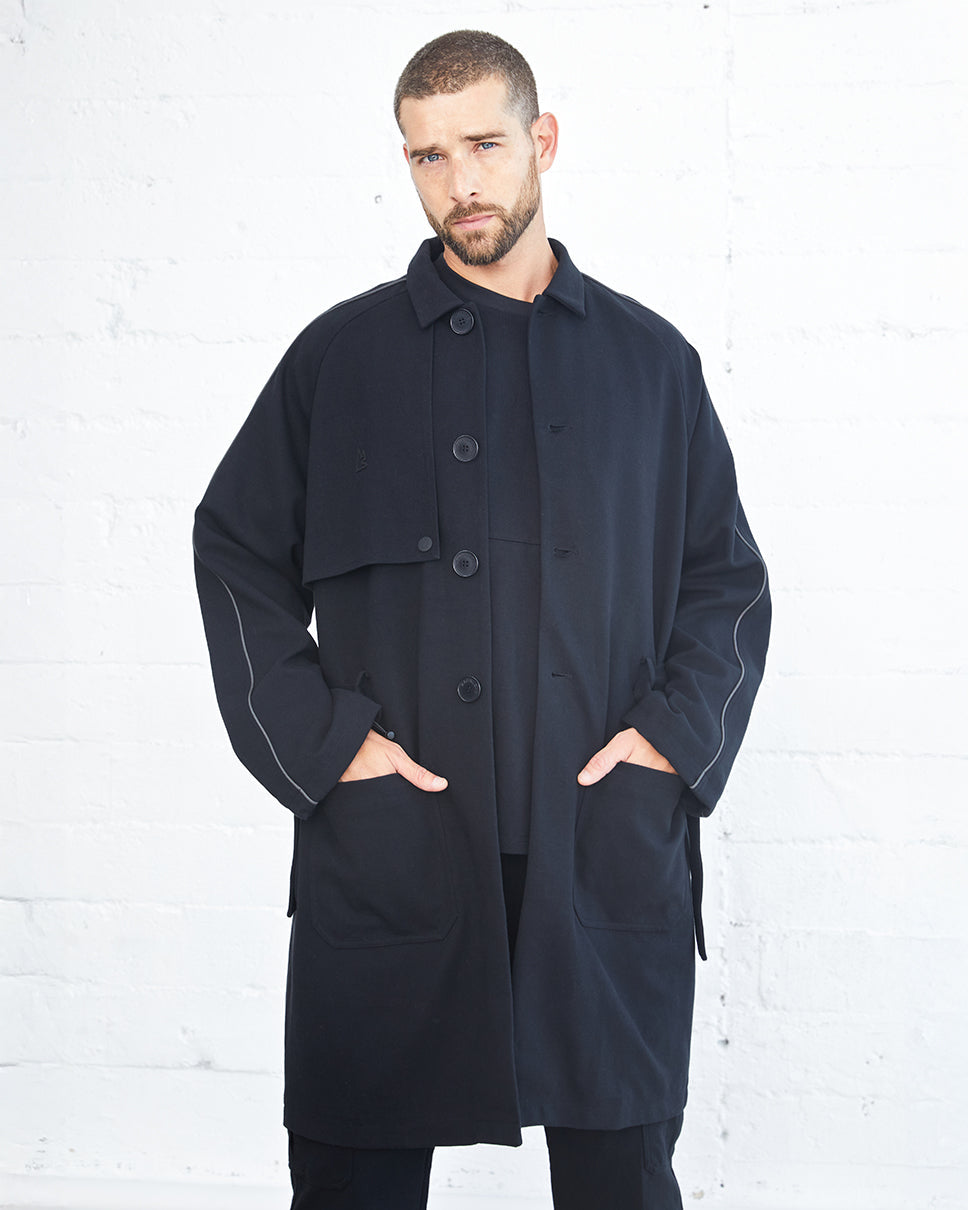 Ottoman Knit Trench Coat