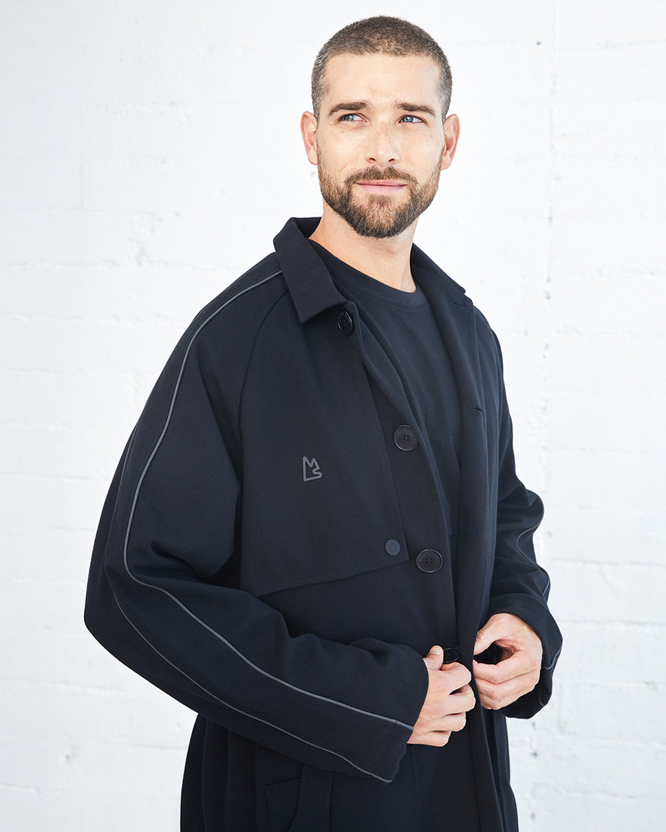 Ottoman Knit Trench Coat