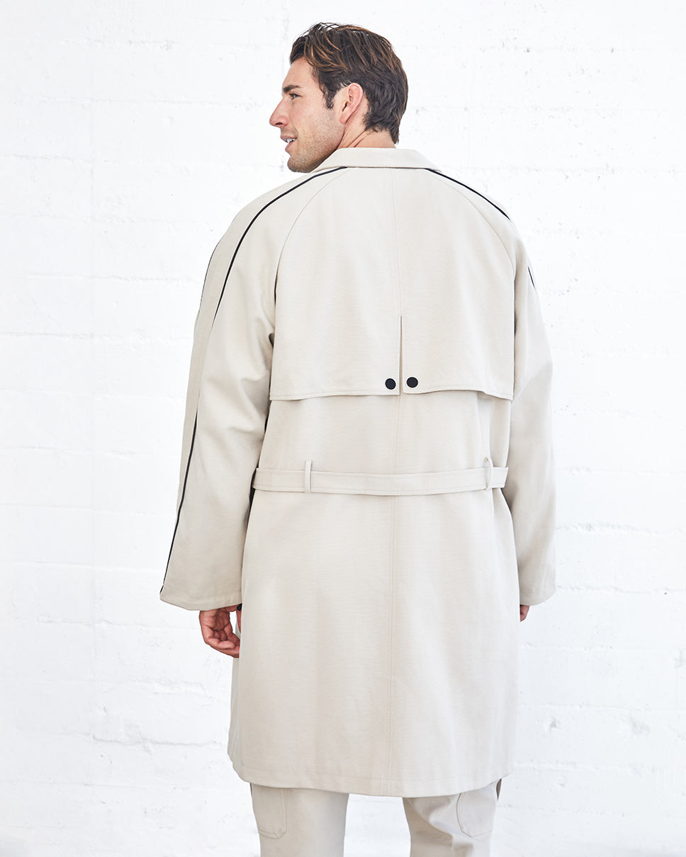 Ottoman Knit Trench Coat