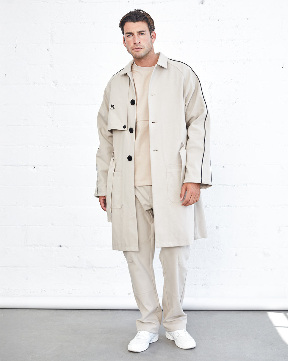 Ottoman Knit Trench Coat