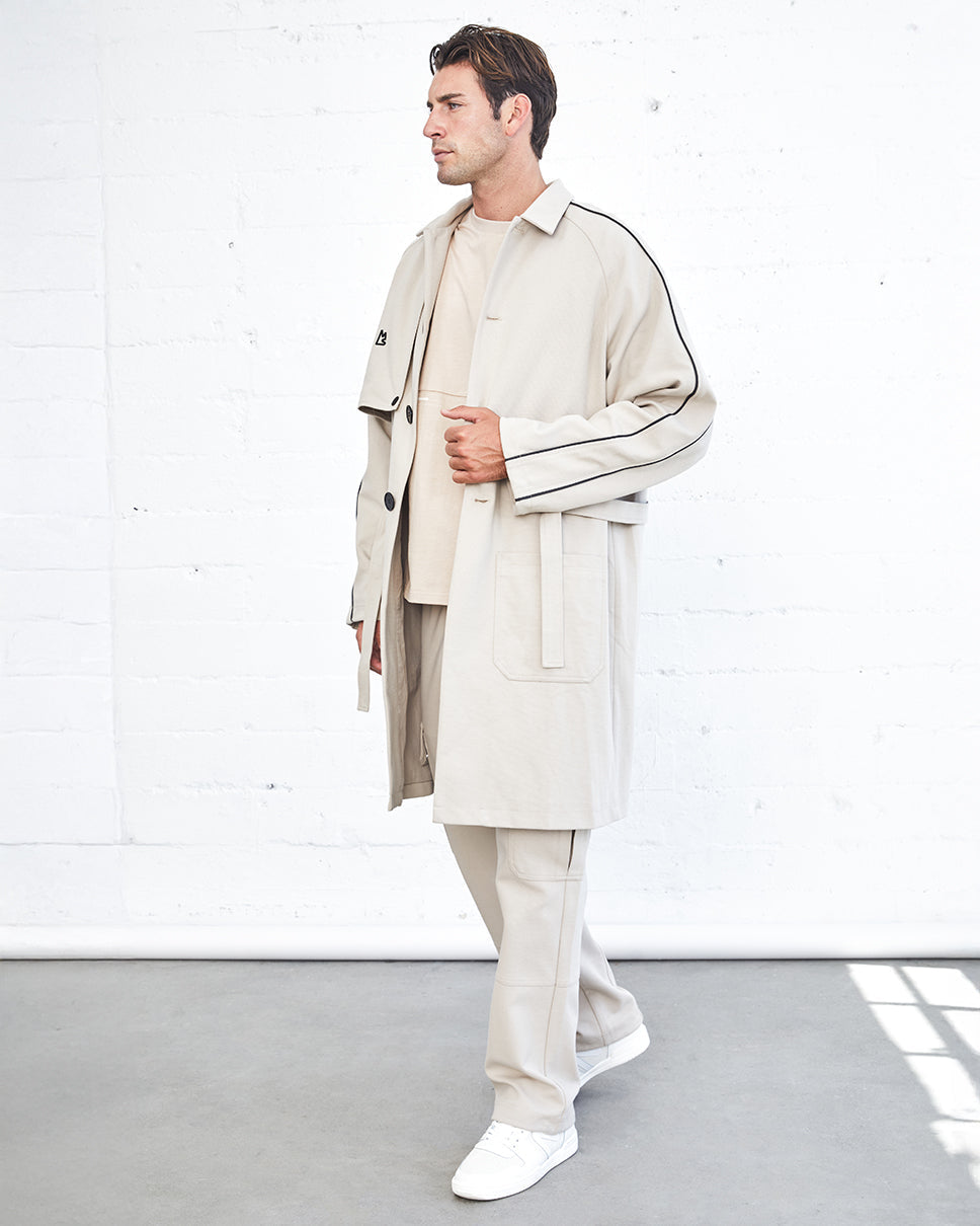 Ottoman Knit Trench Coat