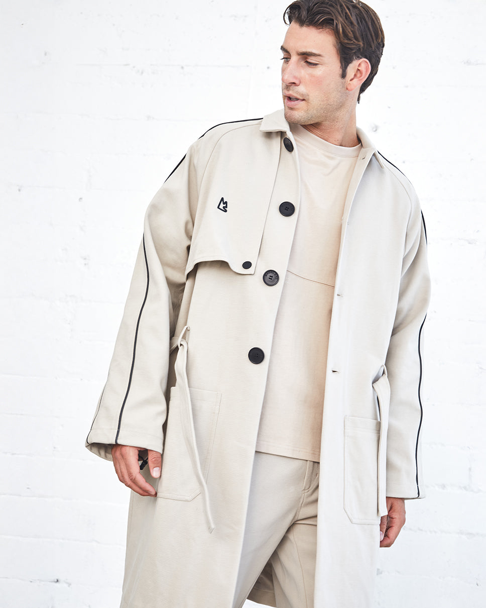 Ottoman Knit Trench Coat