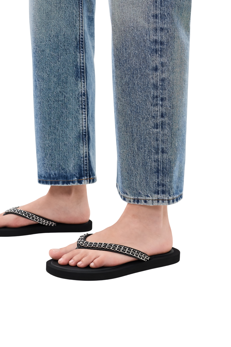 Tory Burch Kira Chain Flip Flop Perfect Black 181739-006