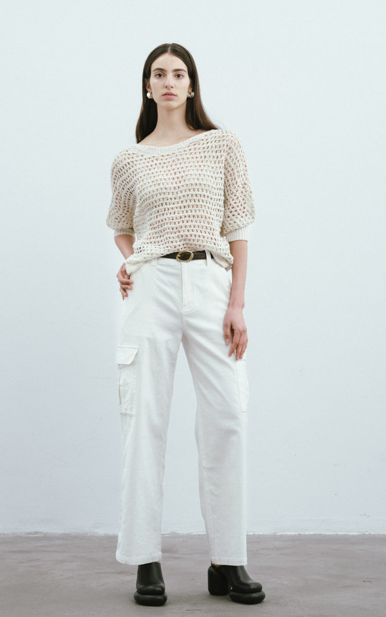 Sequined Mesh Casual Sweater