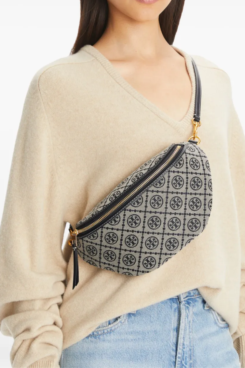 Tory Burch T Monogram Jacquard Belt Bag in Tory Navy