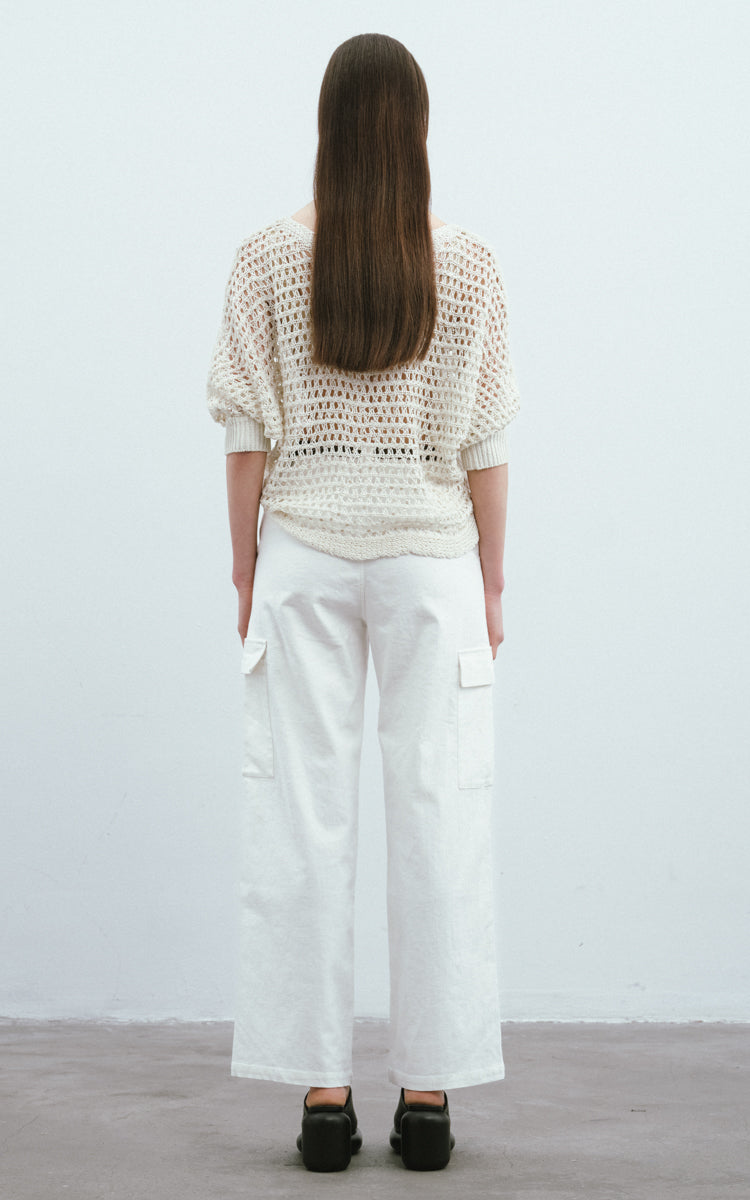 Sequined Mesh Casual Sweater