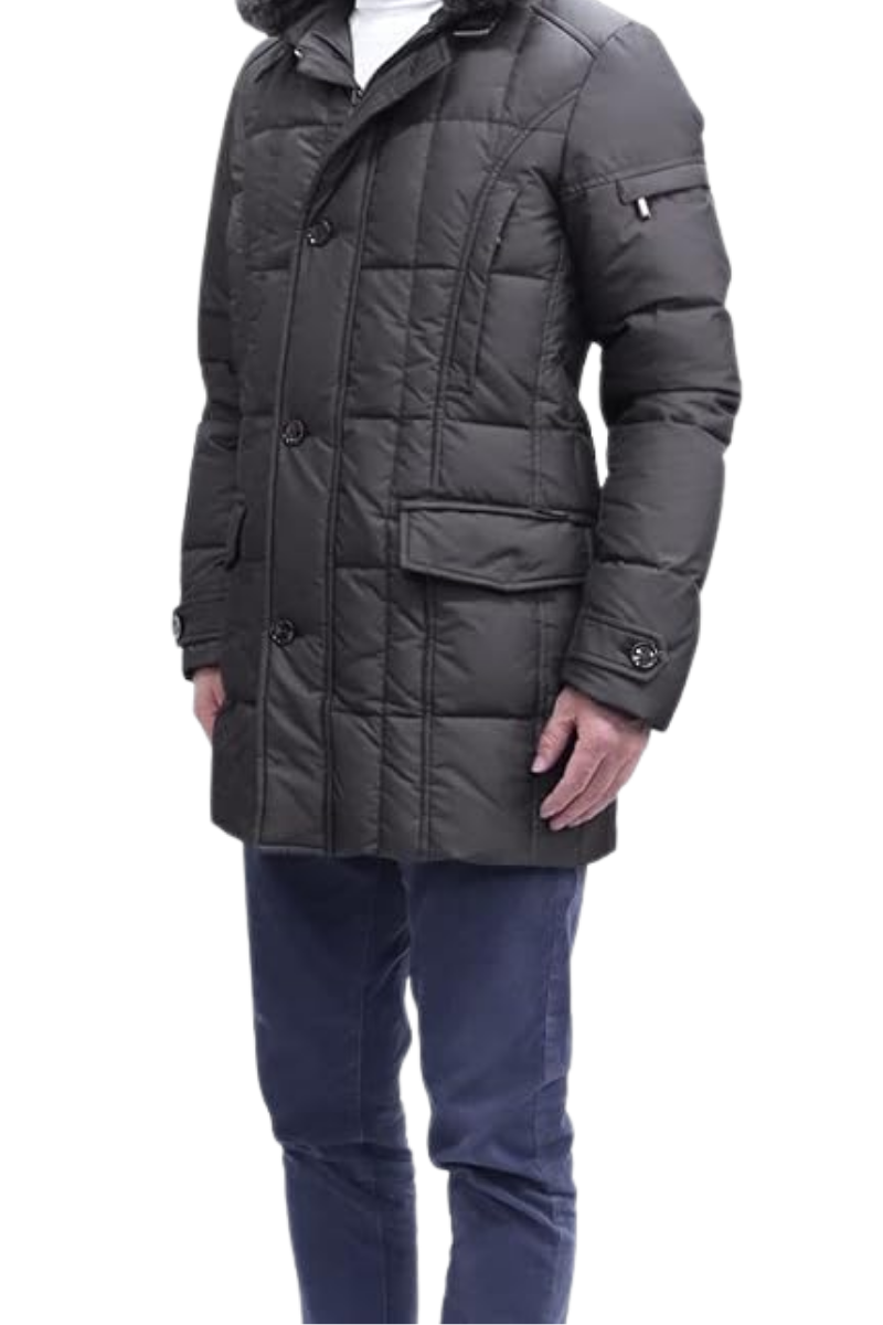 MooRER VALENTE-KM Quilted Down Jacket Antracite