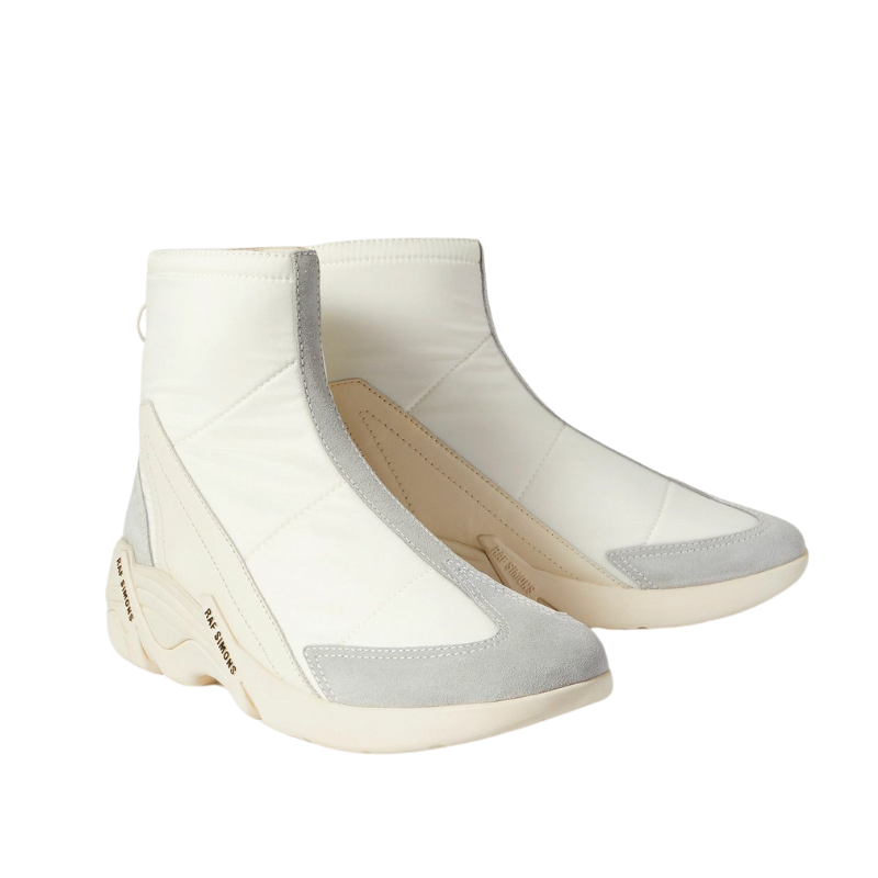 Mens | Raf Simons Cylon 22 Quilted Nylon Leather Boot White