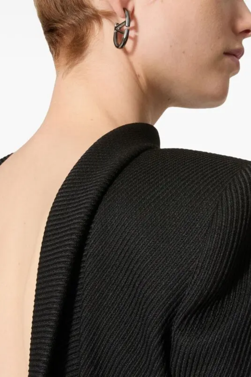 Valentino Garavani Vlogo Bold Black-Tone Earrings
