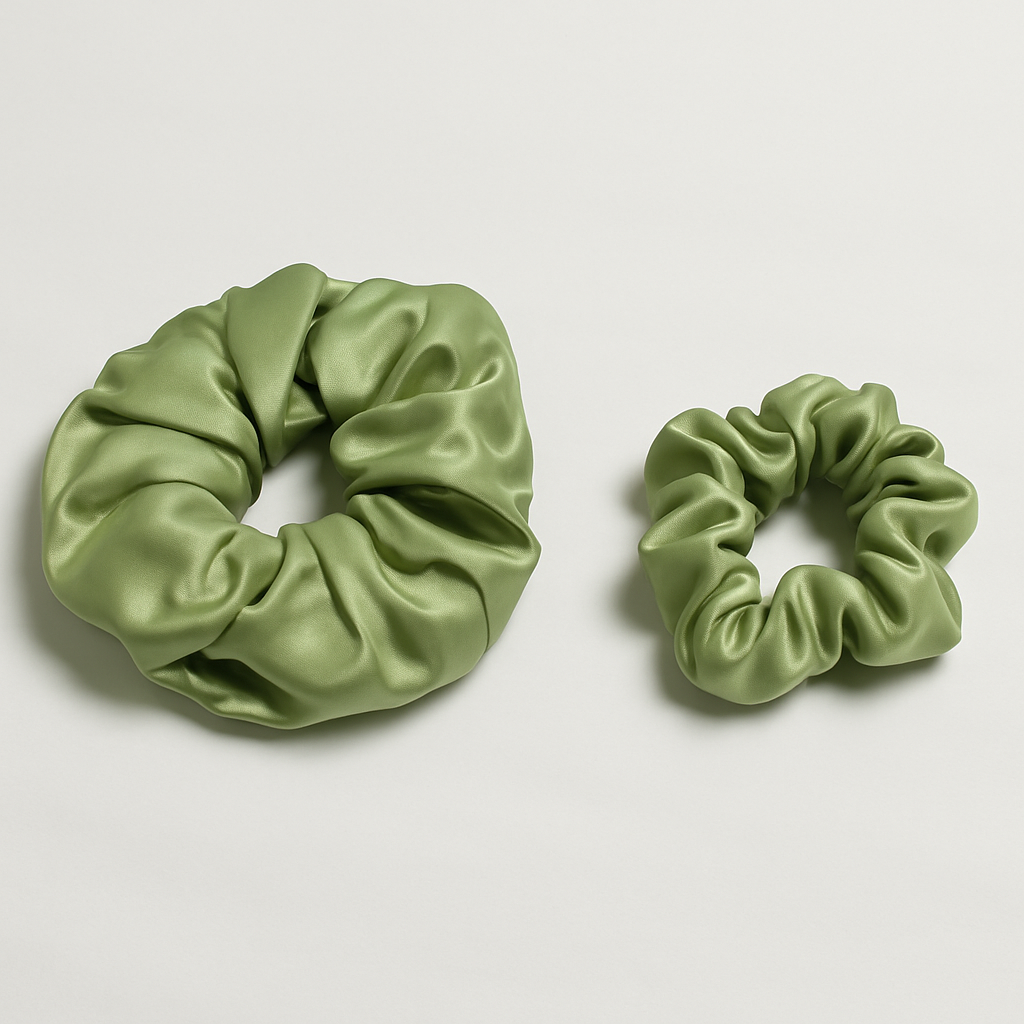 Max Simple Silk Classic Scrunchie – Sage Green