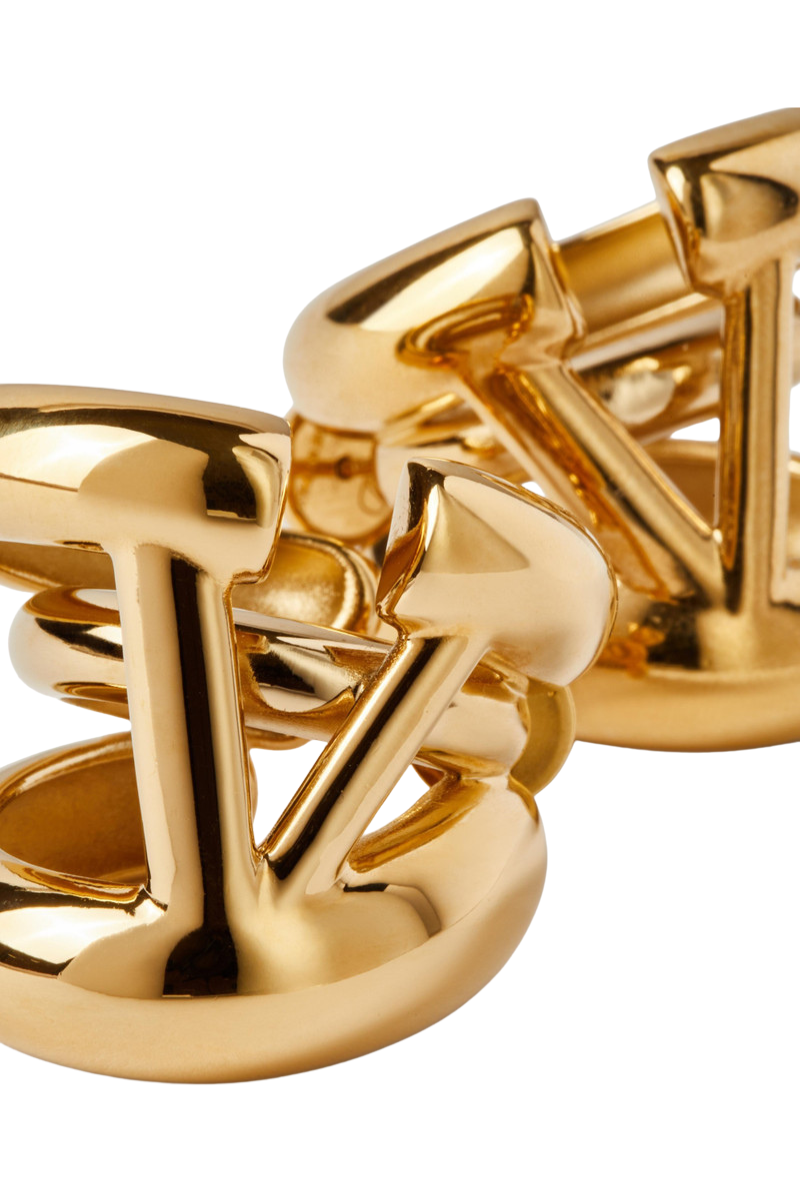 Valentino V Logo Signature Earrings In Gold