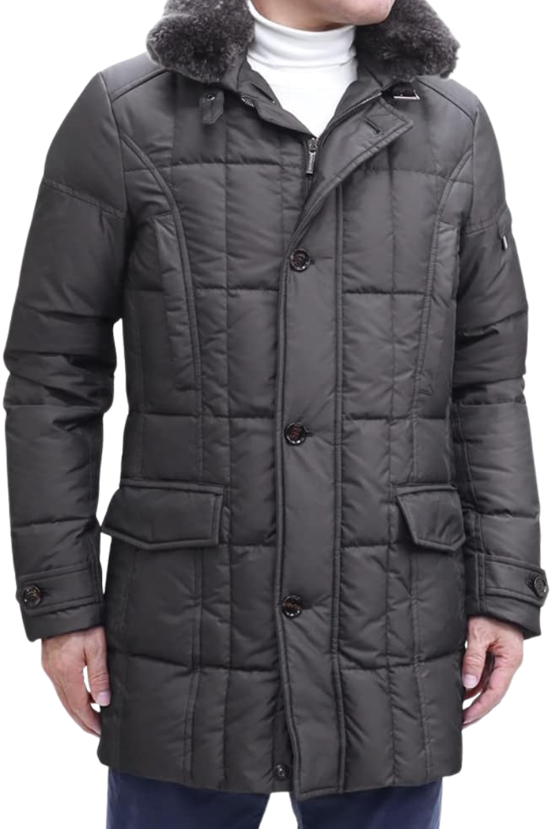 MooRER VALENTE-KM Quilted Down Jacket Antracite