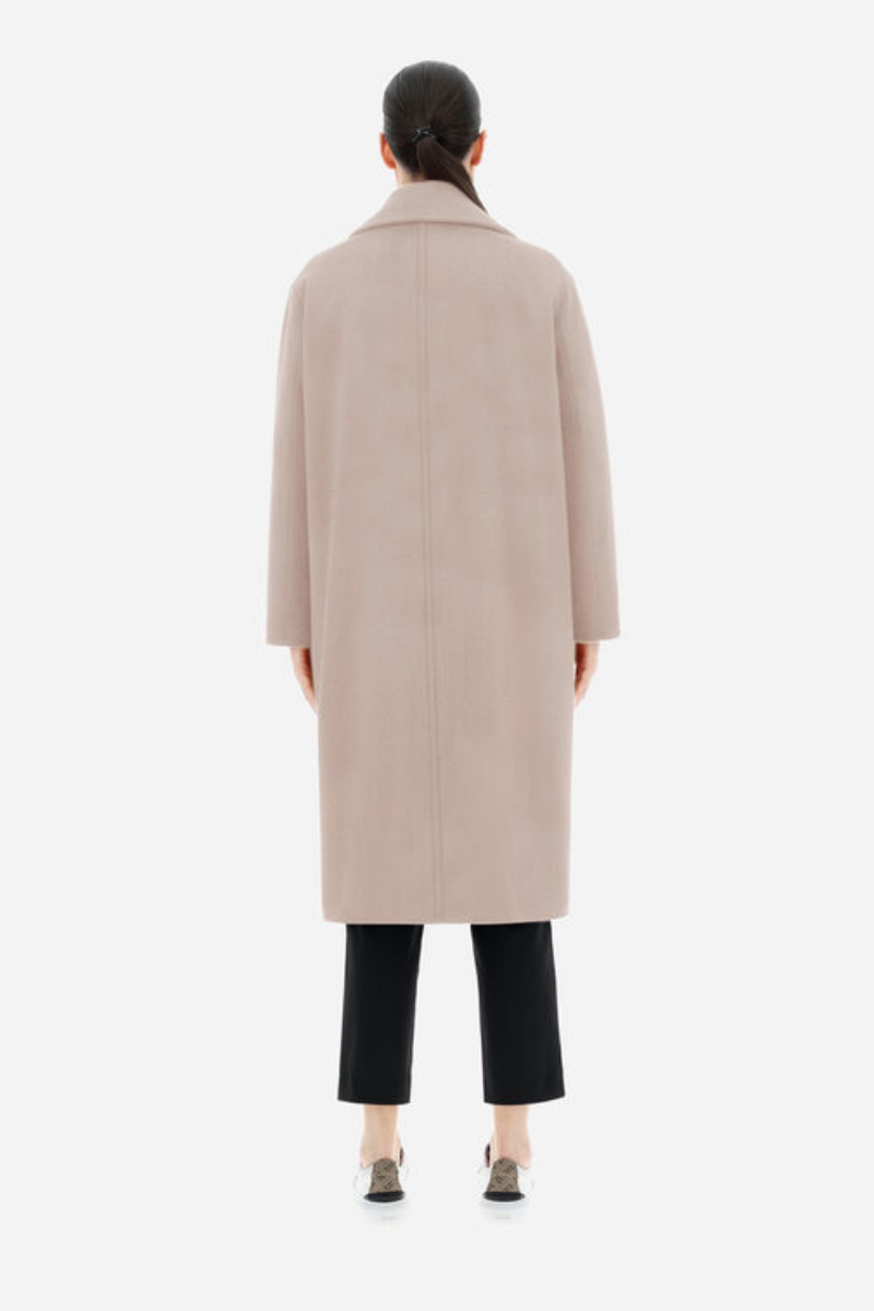 Herno Women's Oatmeal Luxury Wool Coat
