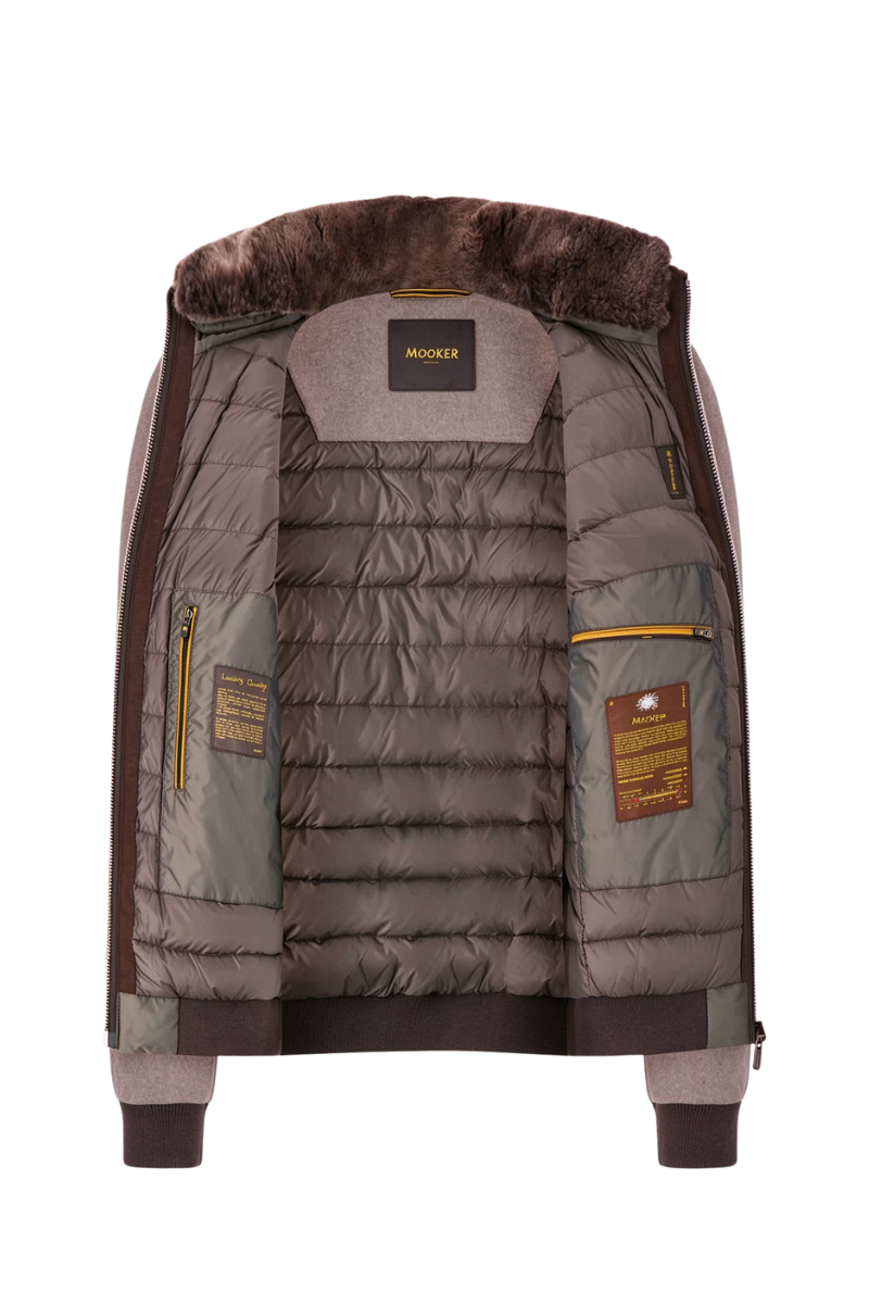 MooRER BELLATI-LS9 Shearling Jacket Nut