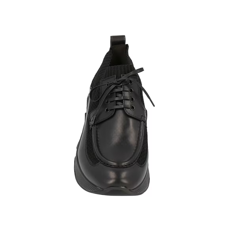Mens | GIORGIO ARMANI Black Chunky Sneakers Knit & Leather