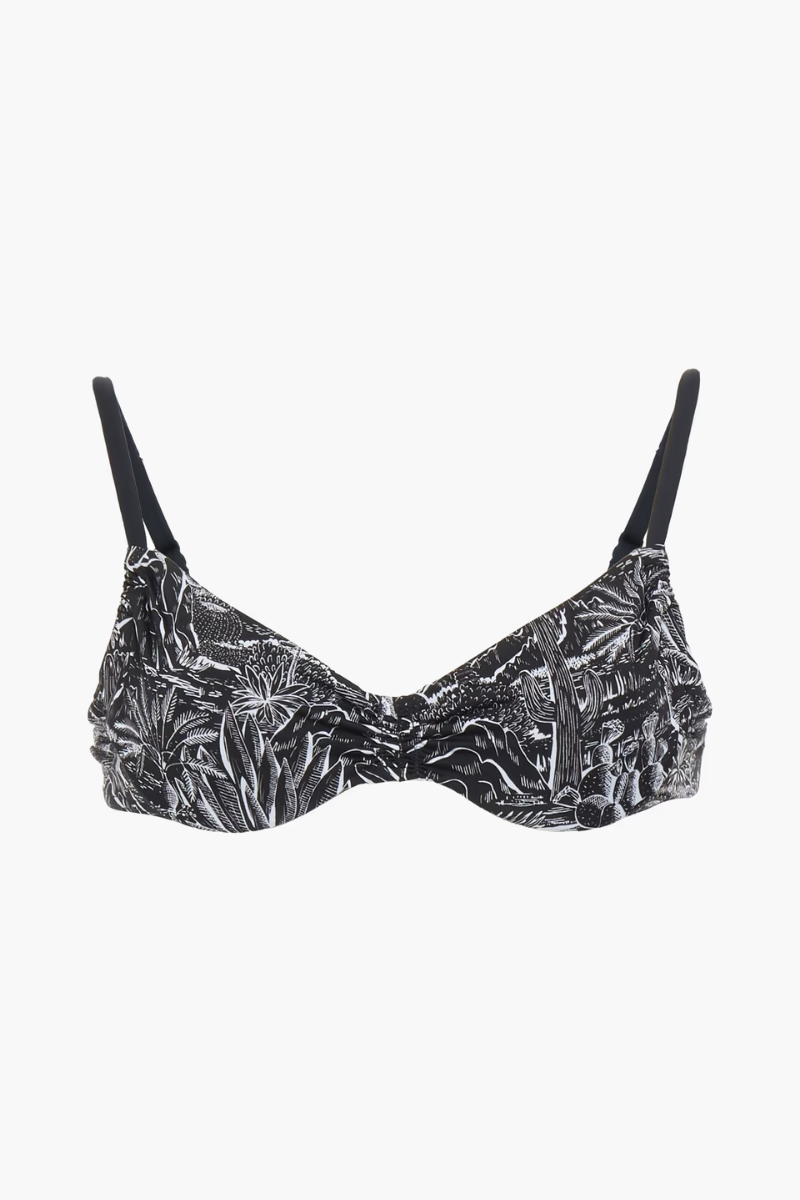 Maison Lejaby Sierra Nevada Bikini Top Black White
