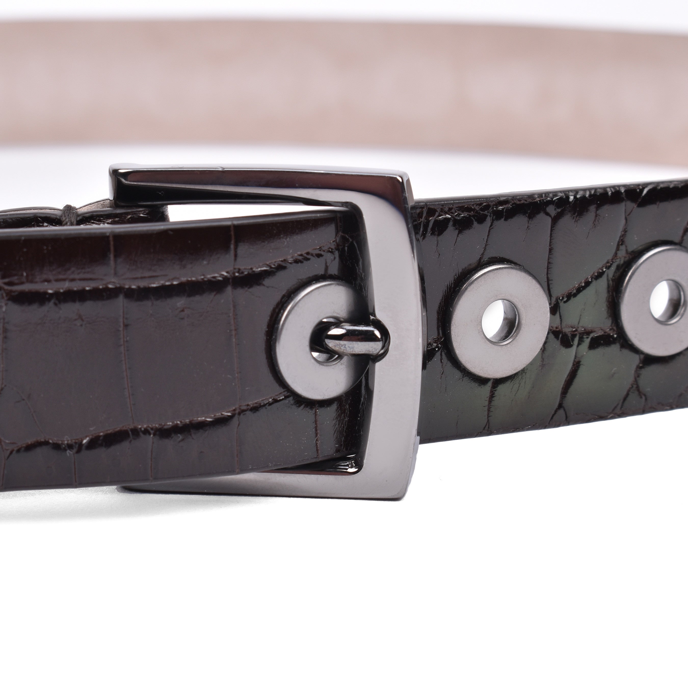 BRUNELLO CUCINELLI WOMEN'S 100% GENUINE CROCODILE BELT
