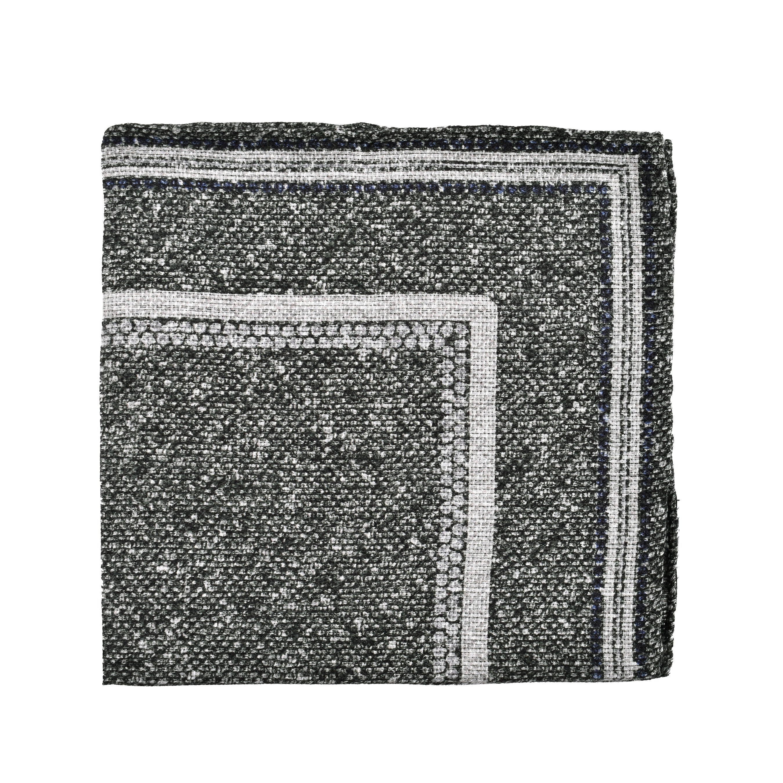 BRUNELLO CUCINELLI MEN'S TWO TONE LINEN BLEND POCKET SQUARE NEW