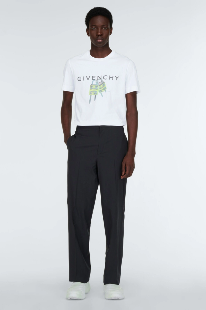 Givenchy 4G Padlock Cotton Jersey T-Shirt In White