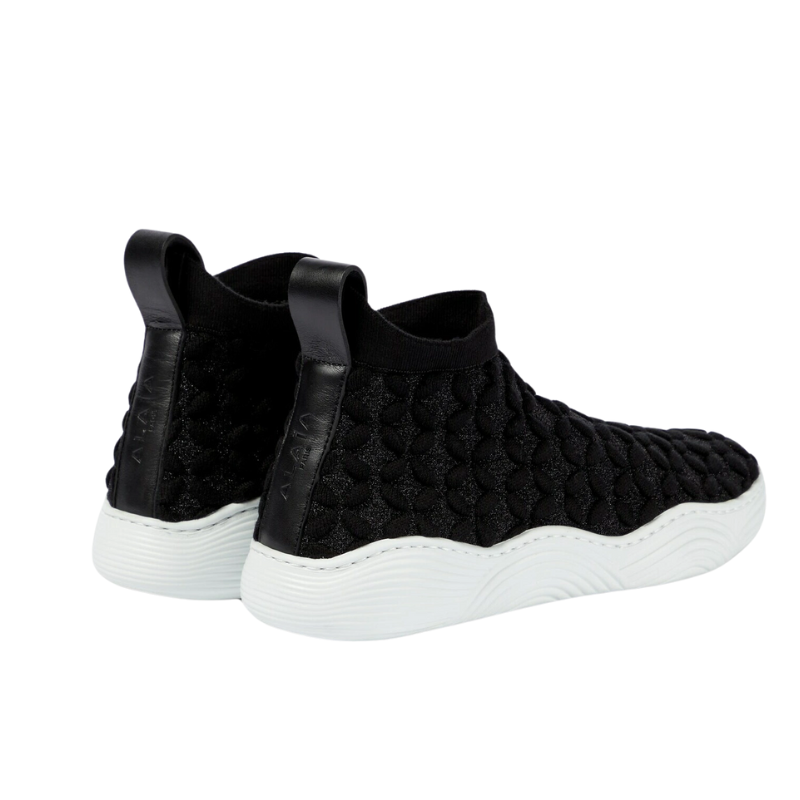 Womens | Alaïa Stretch-Knit Petale Sneakers Black & White