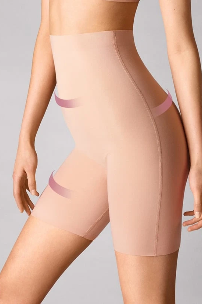 Wolford Cotton Contour Control ShortsHigh Waist Rose tan