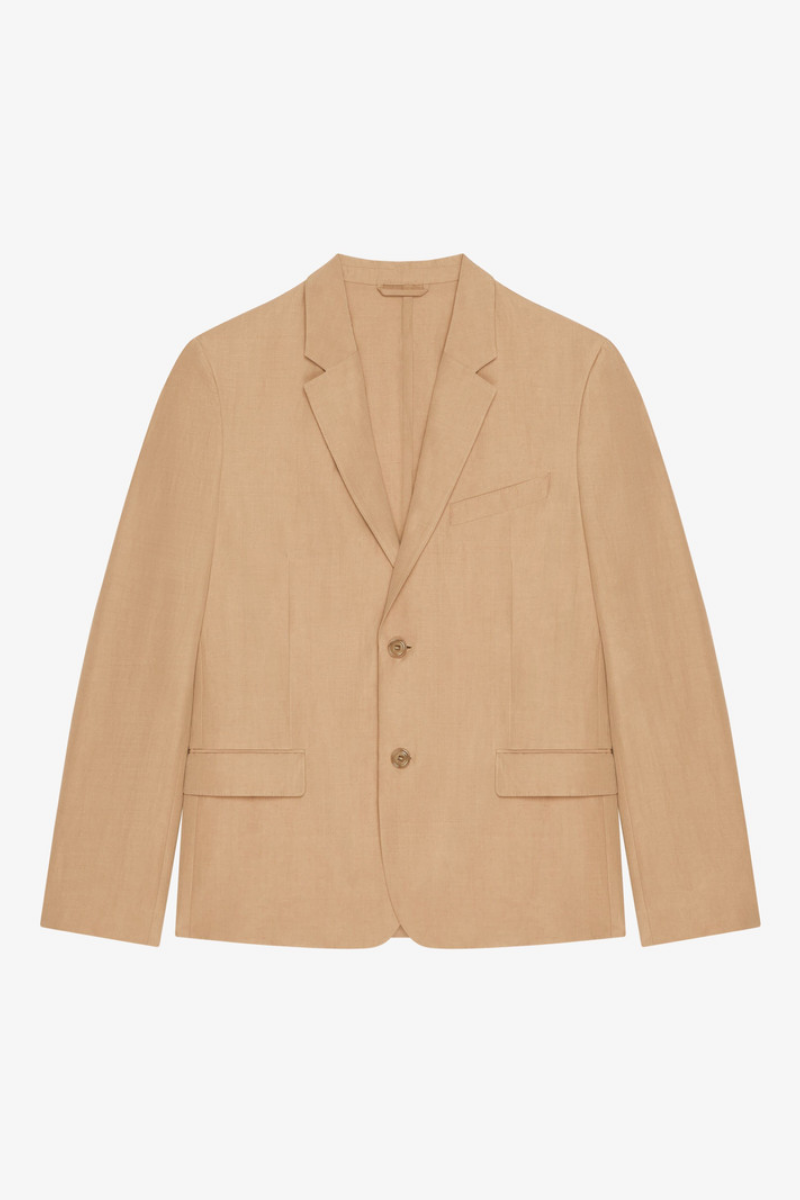 Givenchy Unconstructed Jacket W/ Notch Lapel_Tan