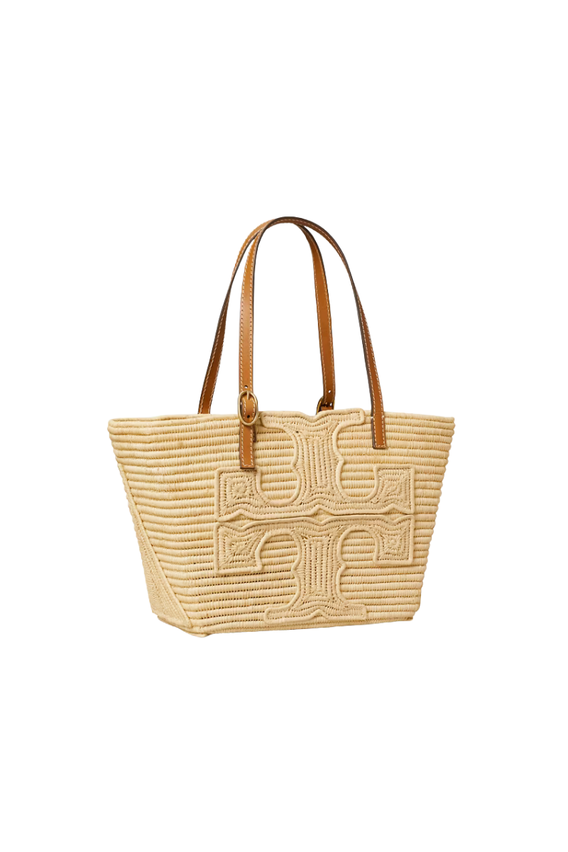 Tory Burch Ella Structured Straw Large Tote Natural 181326-254